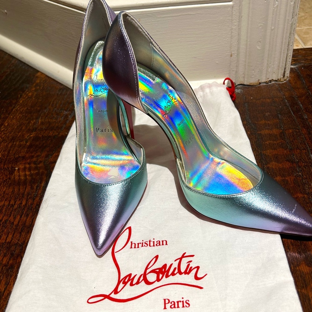 Christian Louboutin Chrome Pumps